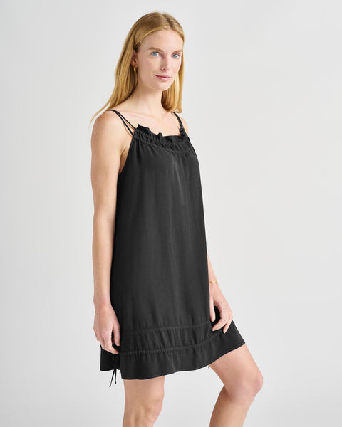 Splendid Myah Viscose Lyocell Halter Dress in Black