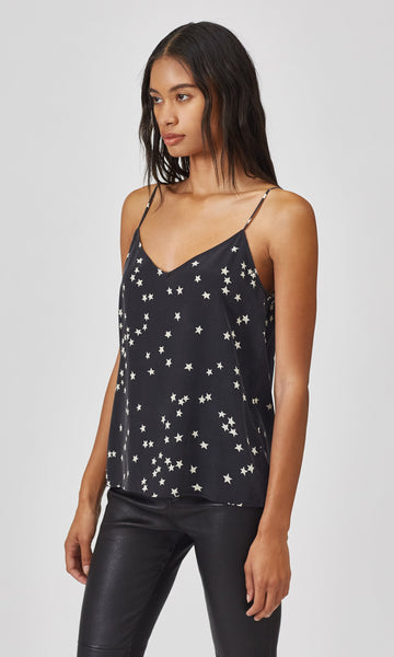 EQUIPMENT Layla silk star-print cami  in black