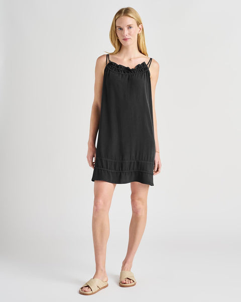 Splendid Myah Viscose Lyocell Halter Dress in Black