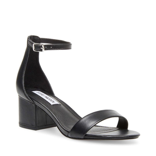 Steve Madden Irenee Block Heel sandal in black leather
