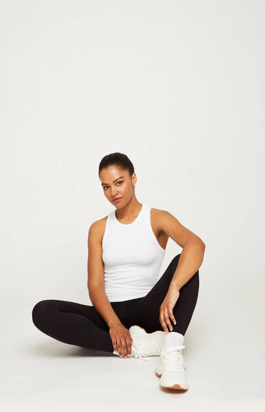 Gentle Fawn Celinne High Neck Tank Top in White