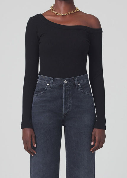 Citizens of Humanity Wren One Shoulder Top in Black