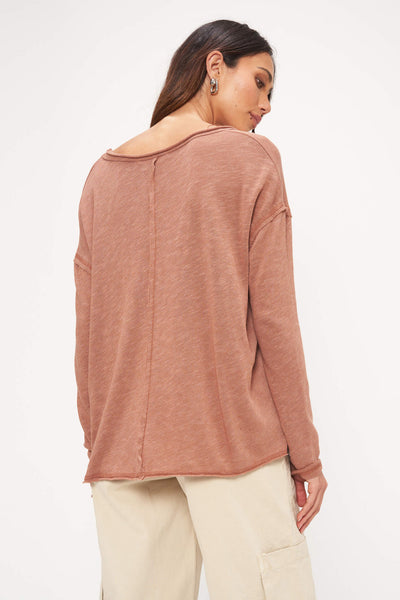Project Social T Get Up & Go Long Sleeve in Fired Clay