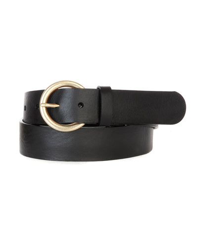Brave Milena Circle Buckle Belt in black/gold