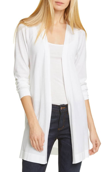 Eileen Fisher Simple Long Cardigan - White