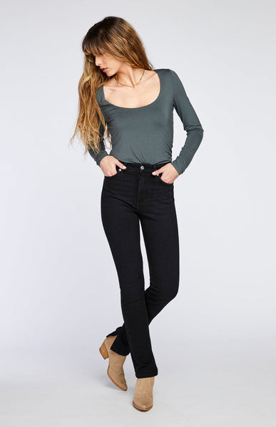 Gentle fawn Iris Ecovera Long Sleeve Top in Spruce
