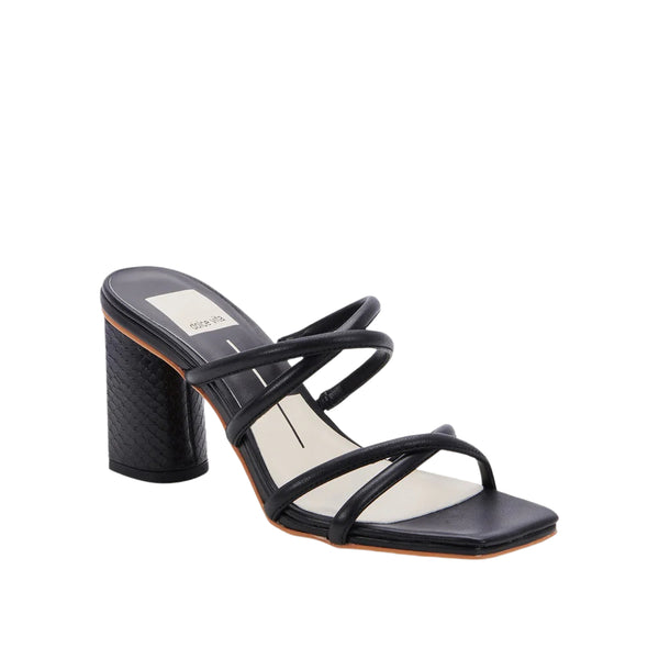 Dolce Vita Patsi double cross strap heel in black leather