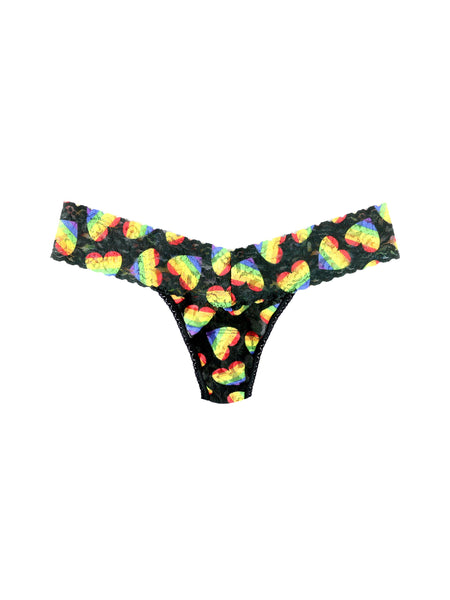 hanky panky low rise print thong in Playful Pride
