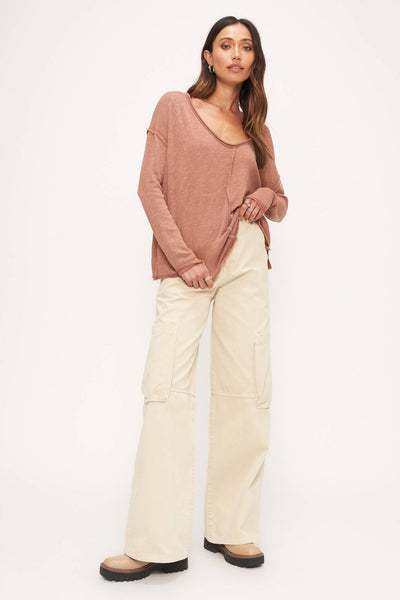 Project Social T Get Up & Go Long Sleeve in Fired Clay