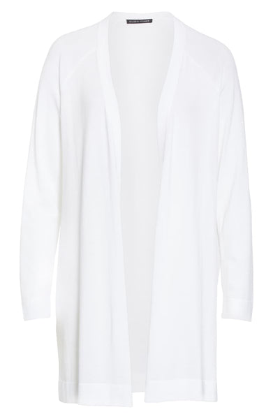 Eileen Fisher Simple Long Cardigan - White