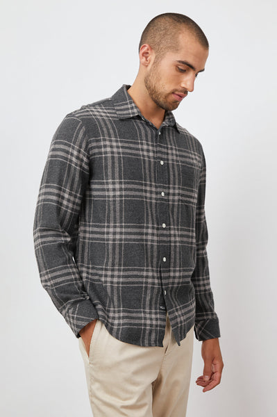 Rails Men's Lennox Shirt - Charcoal Wraith Melange