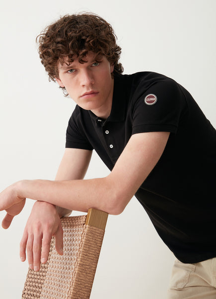 COLMAR Men's Stretch Pique Cotton Polo - Black