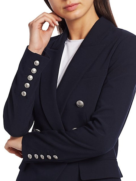 L'AGENCE Kenzie Double Breasted Blazer in Midnight