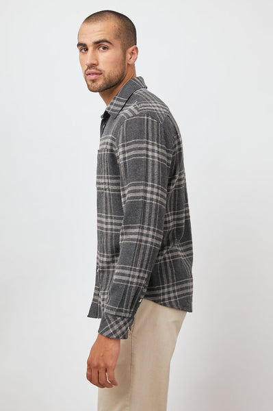 Rails Men's Lennox Shirt - Charcoal Wraith Melange
