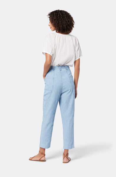 Joie Zola Cotton Shirred Short Sleeve top in Porcelain