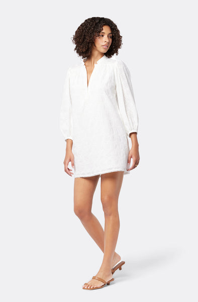 Joie Olive Short Sleeve tonal pattern dress in porcelain