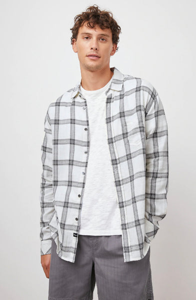 Rails Men's Wyatt L/S - White Mirror Melange