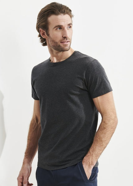 Patrick Assaraf Pima Cotton Stretch S/S Crew - Charcoal