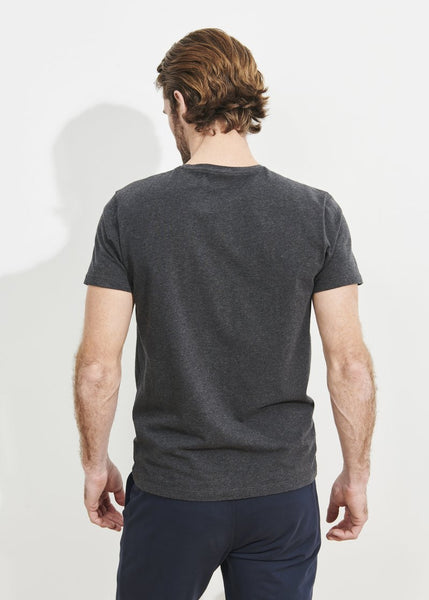 Patrick Assaraf Pima Cotton Stretch S/S Crew - Charcoal
