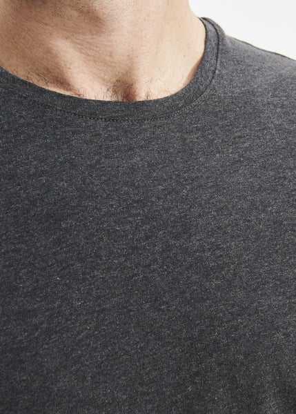 Patrick Assaraf Pima Cotton Stretch S/S Crew - Charcoal
