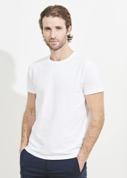 Patrick Assaraf Pima Cotton Stretch S/S Crew - White