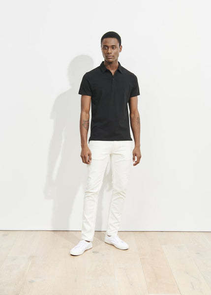 Patrick Assaraf SS Pima Stretch Polo - Black