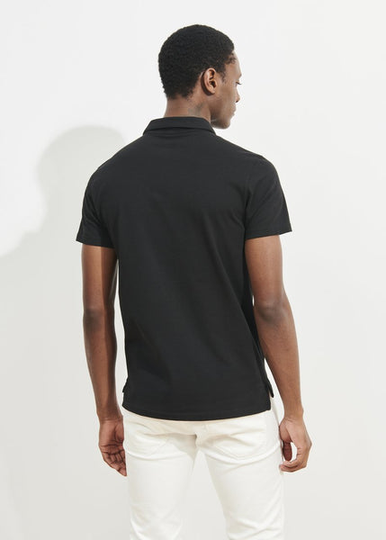 Patrick Assaraf SS Pima Stretch Polo - Black