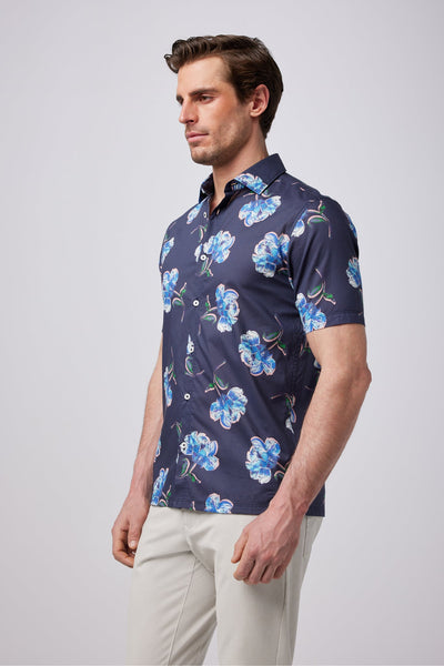 Good Man Brand Big On-Point Shirt Woven Print - Navy Painted Peony
