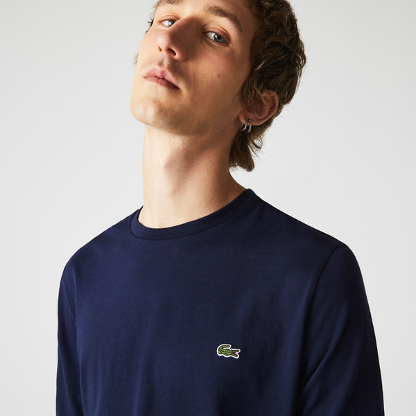 Lacoste Crew Neck Pima Cotton Jersey L/S T-shirt - Navy
