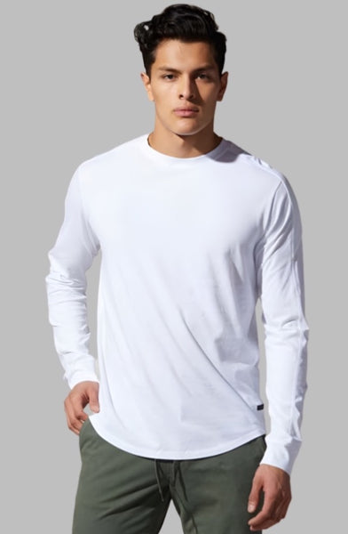 Good Man Brand LS Premium Jersey Crew Tee - White