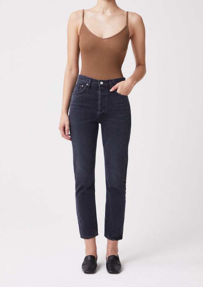 AGOLDE Riley High Rise Straight Crop Jean in Edit