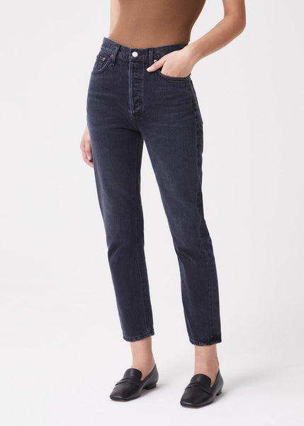 AGOLDE Riley High Rise Straight Crop Jean in Edit