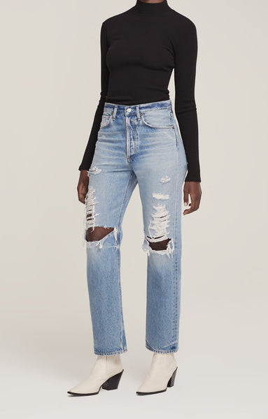 AGoldE 90's Mid Rise Loose Fit Jean in Major