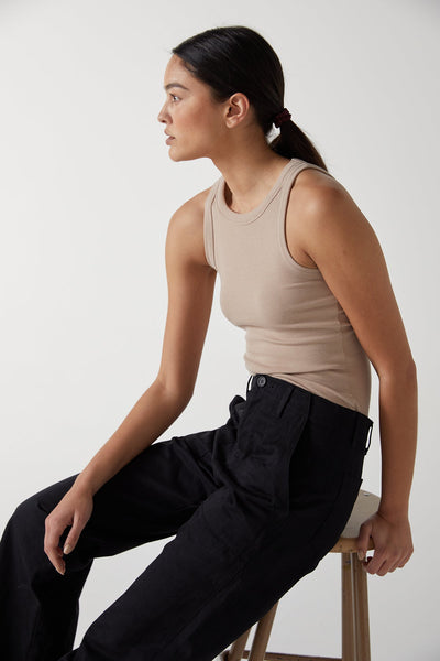 Velvet Cruz05 Modal Rib tank top in Nude