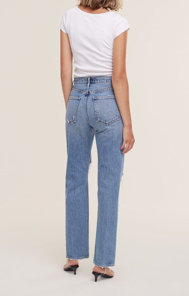 AGOLDE Lana Mid Rise Vintage Straight Jean in Backdrop