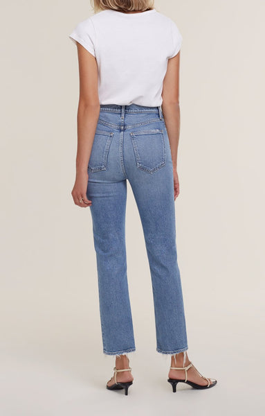 AGoldE Wilder Mid-Rise Straight Leg Crop Jean in Cascadia
