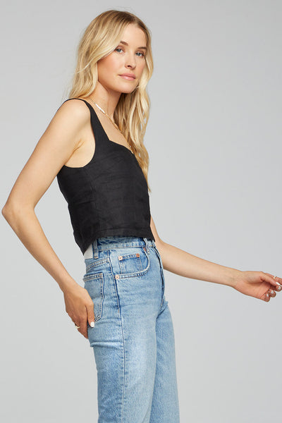 Saltwater Luxe Soleil Solid Tank Top in Black