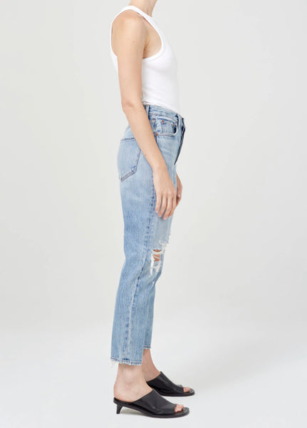 AGOLDE Riley High Rise Straight Crop Jean in Blitz