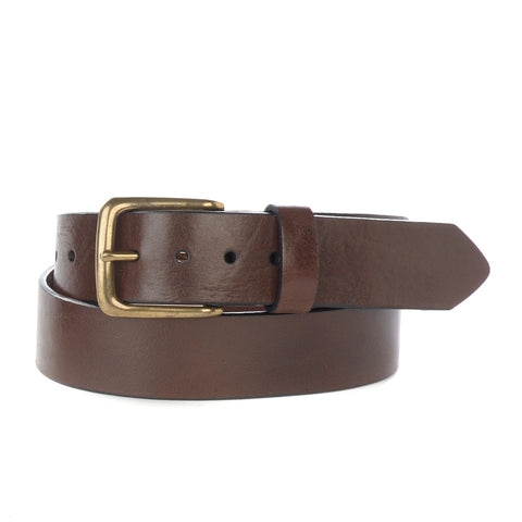 Brave Men’s Duccio belt in brown with silver buckle