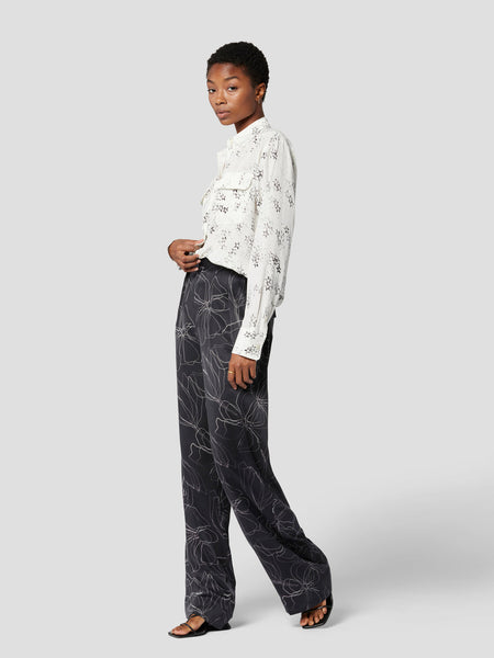 Equipment Signature Shirt in White Blurred Stars Print