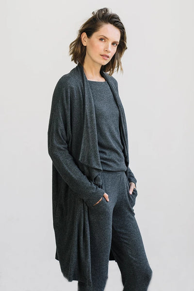 Velvet Adonia Cozy Lux Cardi in Anthracite