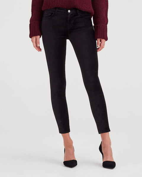7 For All Mankind Velvet Ankle Skinny Black