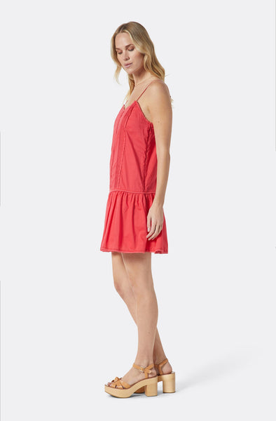 Joie Trinity cotton tank dress in teaberry