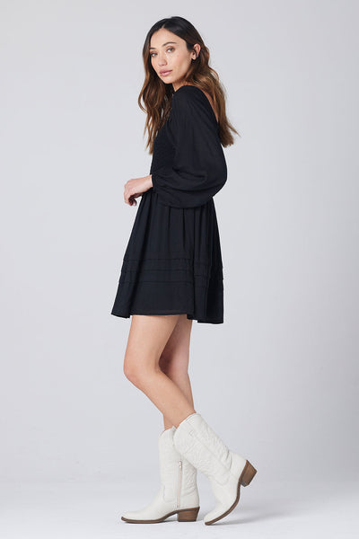 Saltwater Luxe Sydnie Long Sleeve Dress in Black