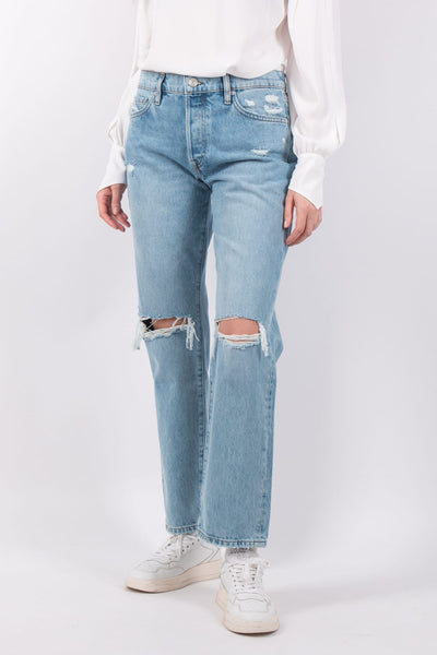 FRAME Le Slouch jean in Rossum 2 Year Rips