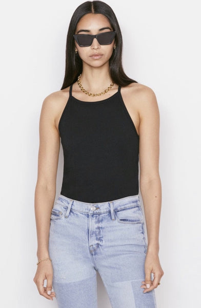 FRAME LeMid Rise Cami in Noir