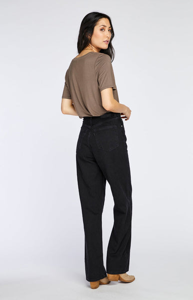 Gentle Fawn Lewis Rayon Jersey V S/S Tee in Falcon