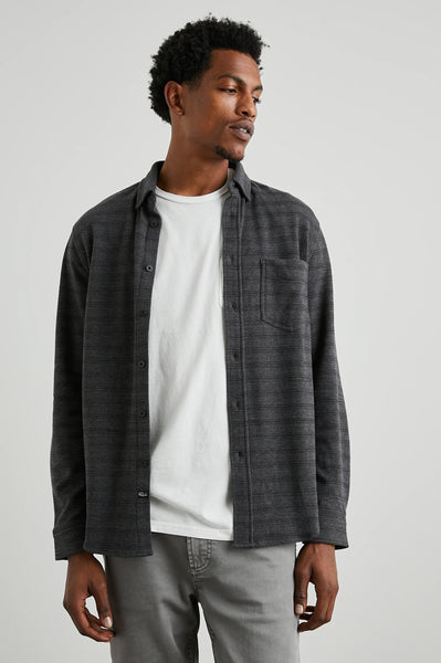 Rails Men's Berkeley Shirt - Black Charcoal Stripe