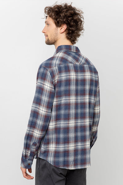 Rails Men's Brushed Lennox L/S - Garnet Anchor