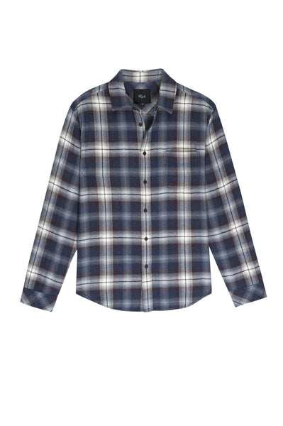 Rails Men's Brushed Lennox L/S - Garnet Anchor